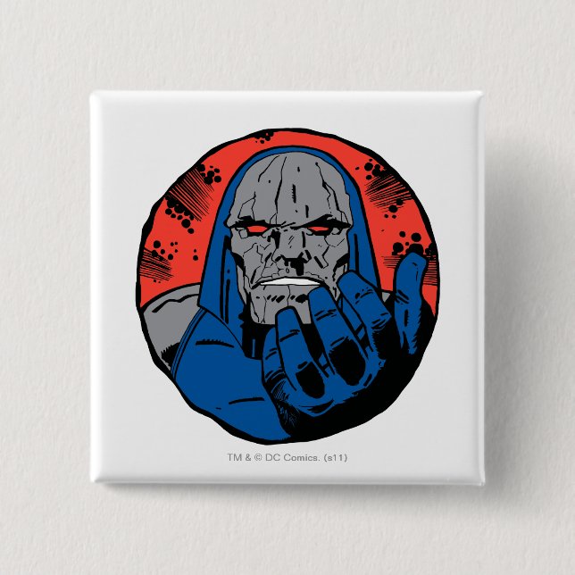 Darkseid  Head Shot 2 2 Inch Square Button (Front)