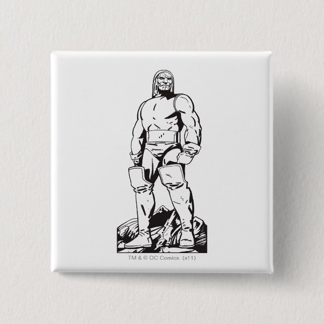 Darkseid Outline 2 Inch Square Button (Front)