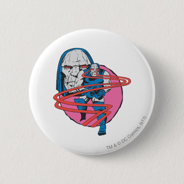 Darkseid Shoots Omega Beams 2 Inch Round Button (Front)