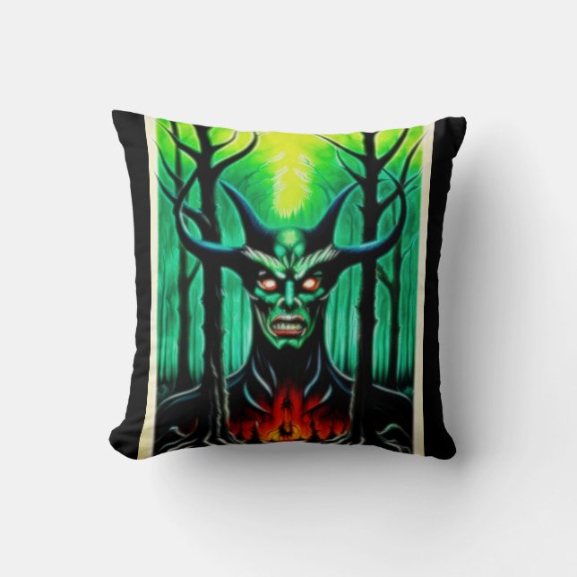 Darkwoods Skinwalker 3 Throw Pillow (Front)