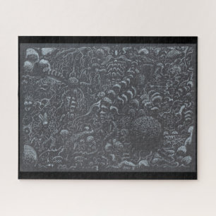 Darkworld  silver ink landscape jigsaw puzzle