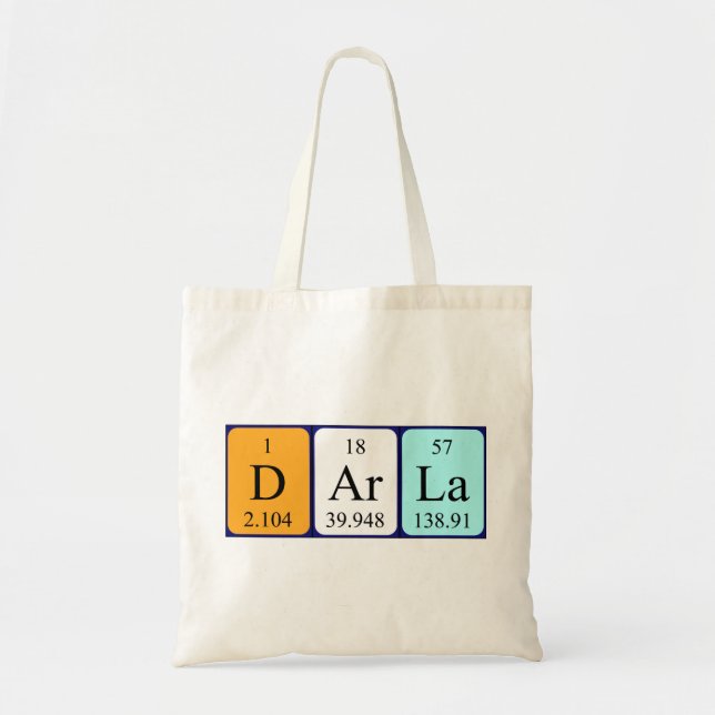Darla periodic table name tote bag (Front)