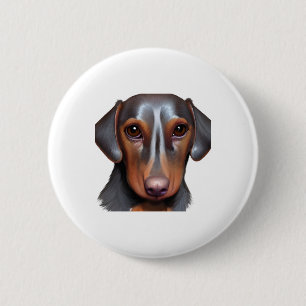 Darling Dachshund 2 Inch Round Button