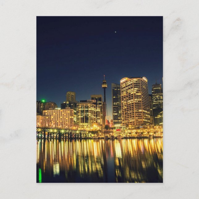 Darling Harbour Sydney Australia City Skyline Postcard (Front)