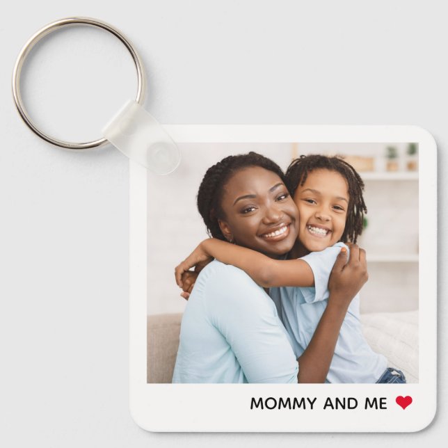 Darling Heart Personalized Photo Keychain (Front)