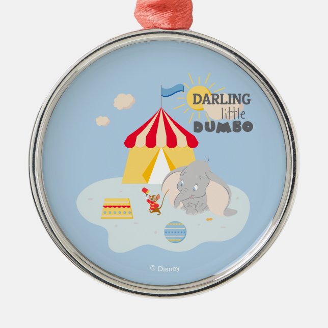 Darling Little Dumbo & Timothy Metal Ornament (Front)