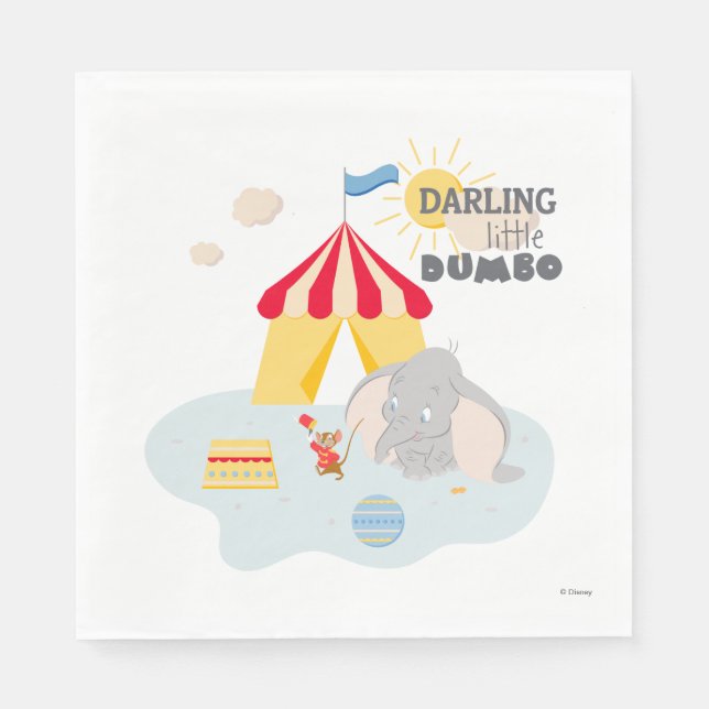 Darling Little Dumbo & Timothy Napkin (Front)
