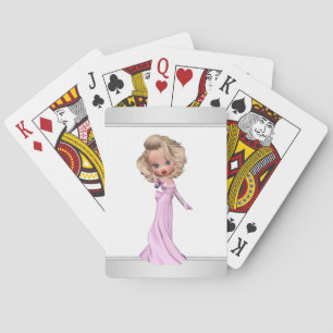 Darling Pink Diva Playing Cards