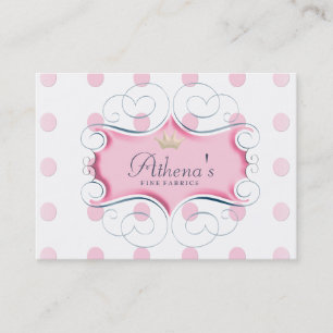 Darling Pink Frame and Pink Polka Dots Business Card