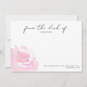 Darling Rose Scripture Personalized Card