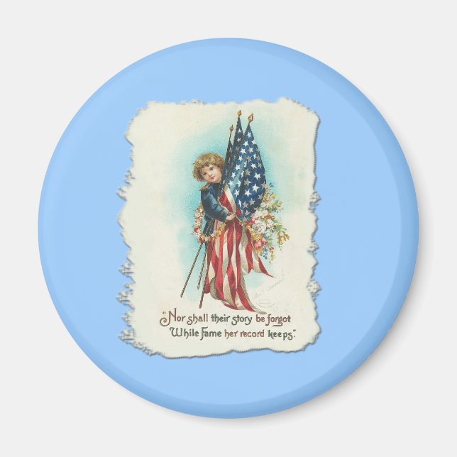 Darling Vintage Americana Design Magnet (Front)