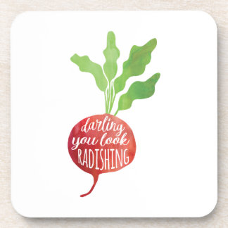 Darling, You Look Radishing | food pun Coaster