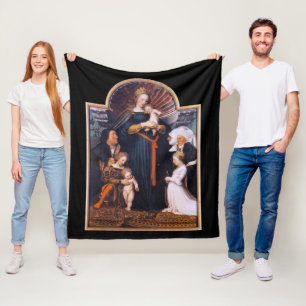 Darmstadt Madonna, Holbein the Younger Fleece Blanket