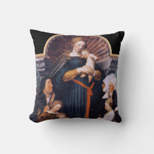 Darmstadt Madonna, Holbein the Younger Throw Pillow