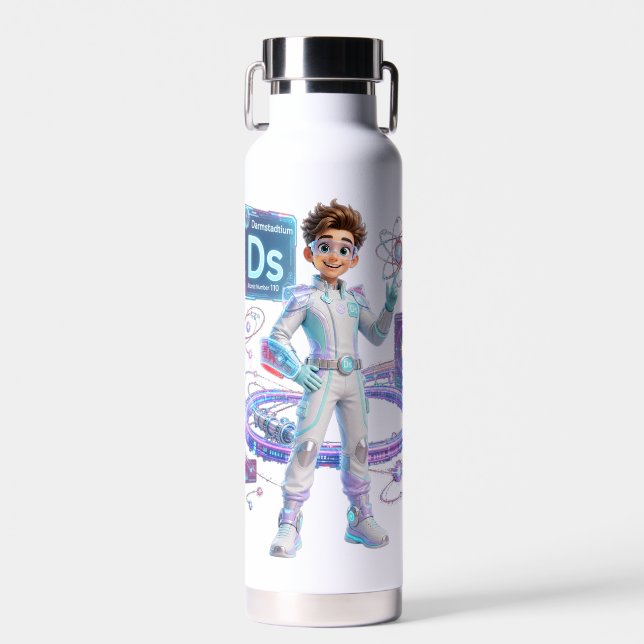  Darmstadtium (Ds) – Atomic Number 110 | ATOMIVRA Water Bottle (Front)