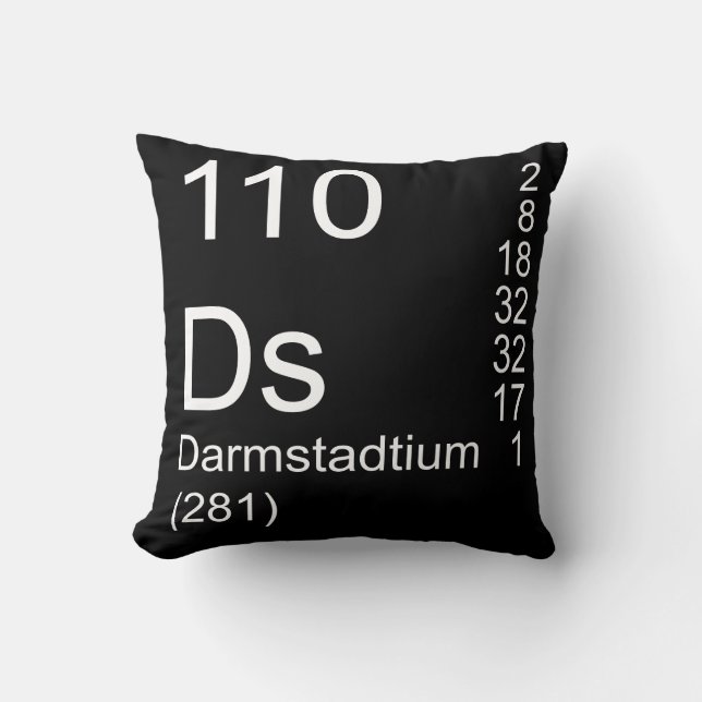 Darmstadtium Throw Pillow (Front)