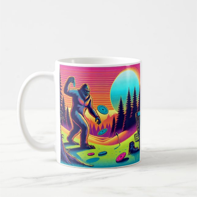 Darn Trees | Bigfoot Disc Golf Humour Coffee Mug (Left)