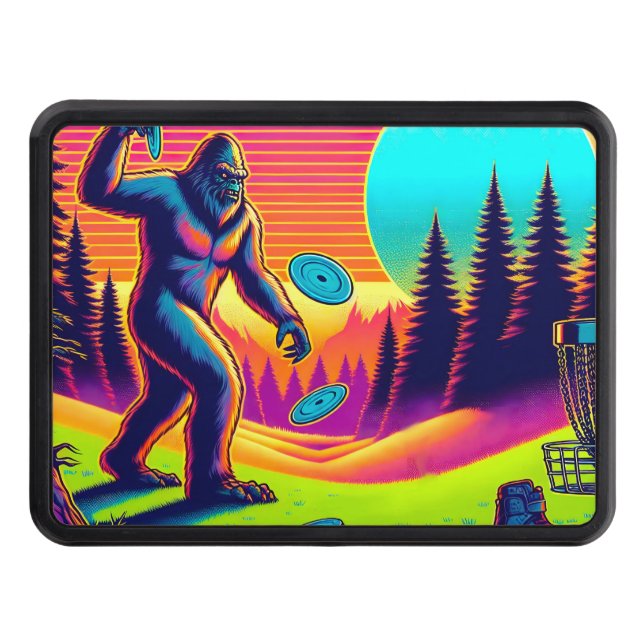 Darn Trees | Bigfoot Disc Golf Humour  Trailer Hitch Cover (Front)