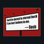 Darned to Eternal Heck funny postcard<br><div class="desc"></div>