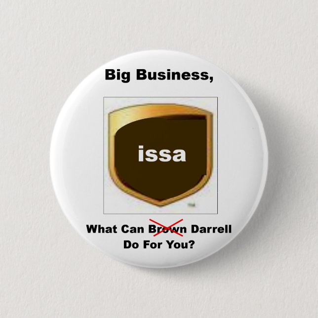 Darrell Issa 2 Inch Round Button (Front)