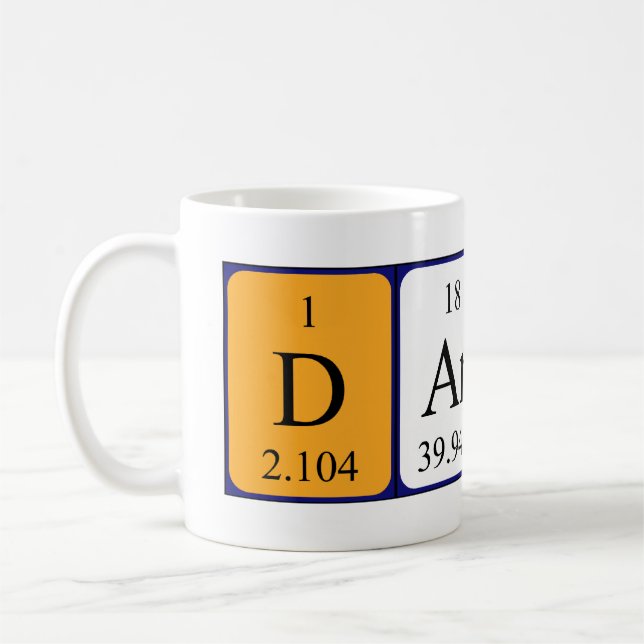 Darren periodic table name mug (Left)