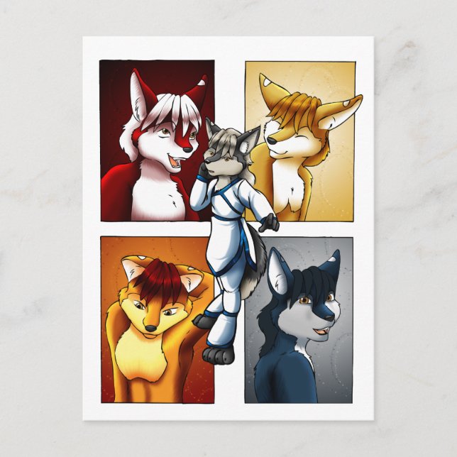Darrik - Fox of Many Colours Postcard (Front)