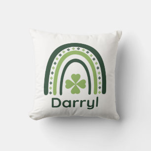 Darryl Clover Boho Rainbow Throw Pillow