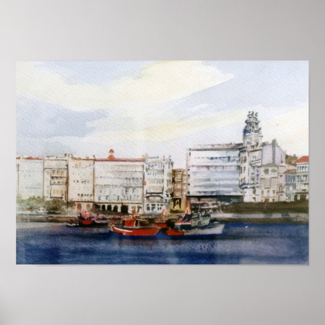 Dársena de A Coruña/Dock in A Coruña Poster (Front)