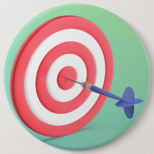 Dart and dartboard 6 inch round button