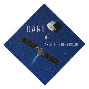 DART Asteroid Deflecting Spacecraft Graduation Cap Topper
