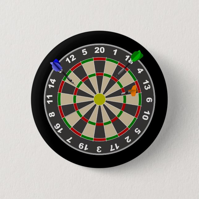 Dart Board 2 Inch Round Button (Front)