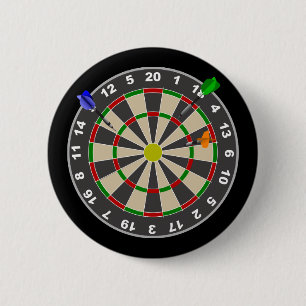 Dart Board 2 Inch Round Button