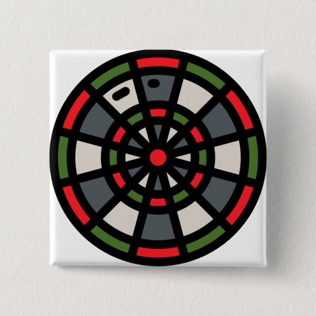 dart-board 2 inch square button (Front)