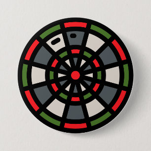dart-board 3 inch round button