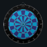 Dart Board: Blue, Navy, And Black Dartboard<br><div class="desc">Blue,  Navy,  And Black Coloured Dart Board Game Including 6 Brass Darts</div>