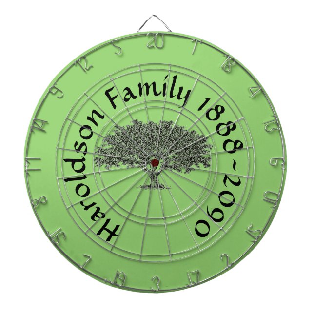 Dart Board - Family Tree with Name and Dates (Front)
