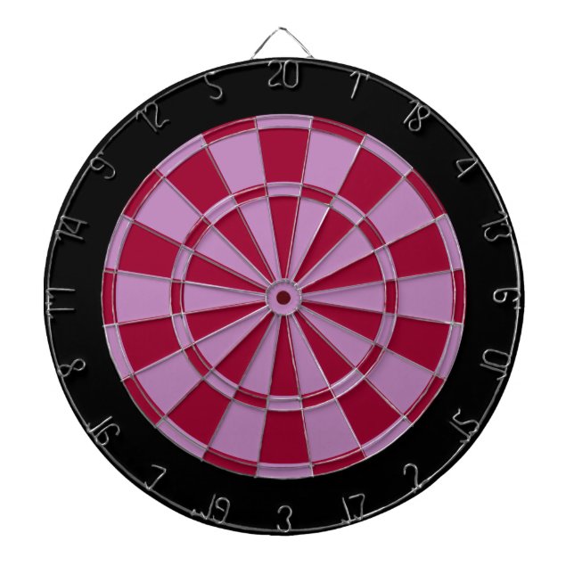 Dart Board: Lavender, Maroon, And Black Dartboard (Front)