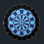 Dart Board: Light Blue, Navy, And Black Dartboard<br><div class="desc">Light Blue,  Navy,  And Black Coloured Dart Board Game Including 6 Brass Darts</div>