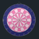 Dart Board: Light Pink And Navy Blue Dartboard<br><div class="desc">Light Pink And Navy Blue Coloured Dart Board Game Including 6 Brass Darts</div>