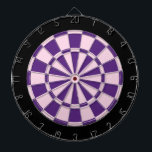 Dart Board: Light Pink, Purple, And Black Dartboard<br><div class="desc">Light Pink, Purple, And Black Coloured Dart Board Game Including 6 Brass Darts</div>