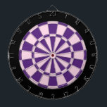 Dart Board: Light Pink, Purple, And Black Dartboard<br><div class="desc">Light Pink,  Purple,  And Black Coloured Dart Board Game Including 6 Brass Darts</div>