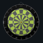 Dart Board: Lime Green, Charcoal Grey, And Black Dartboard<br><div class="desc">Lime Green, Charcoal Grey, And Black Coloured Dart Board Game Including 6 Brass Darts</div>