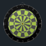 Dart Board: Lime Green, Charcoal Grey, And Black Dartboard<br><div class="desc">Lime Green,  Charcoal Grey,  And Black Coloured Dart Board Game Including 6 Brass Darts</div>