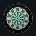 Dart Board: Mint Green, Charcoal Grey, And Black Dartboard<br><div class="desc">Mint Green,  Charcoal Grey,  And Black Coloured Dart Board Game Including 6 Brass Darts</div>