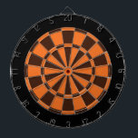Dart Board: Orange, Brown, And Black Dartboard<br><div class="desc">Orange,  Brown,  And Black Coloured Dart Board Game Including 6 Brass Darts</div>