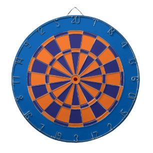Dart Board: Orange, Navy, And Blue Dartboard