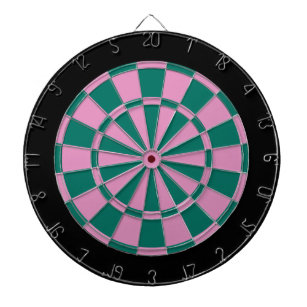 Dart Board: Pink, Green, And Black Dartboard