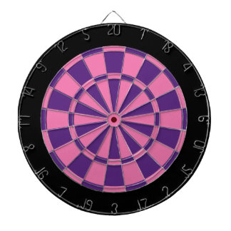 Dart Board: Pink, Purple, And Black Dartboard