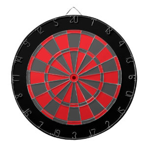 Dart Board: Red, Charcoal Grey, And Black Dartboard