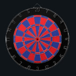 Dart Board: Red, Royal Blue, And Black Dartboard<br><div class="desc">Red,  Royal Blue,  And Black Coloured Dart Board Game Including 6 Brass Darts</div>